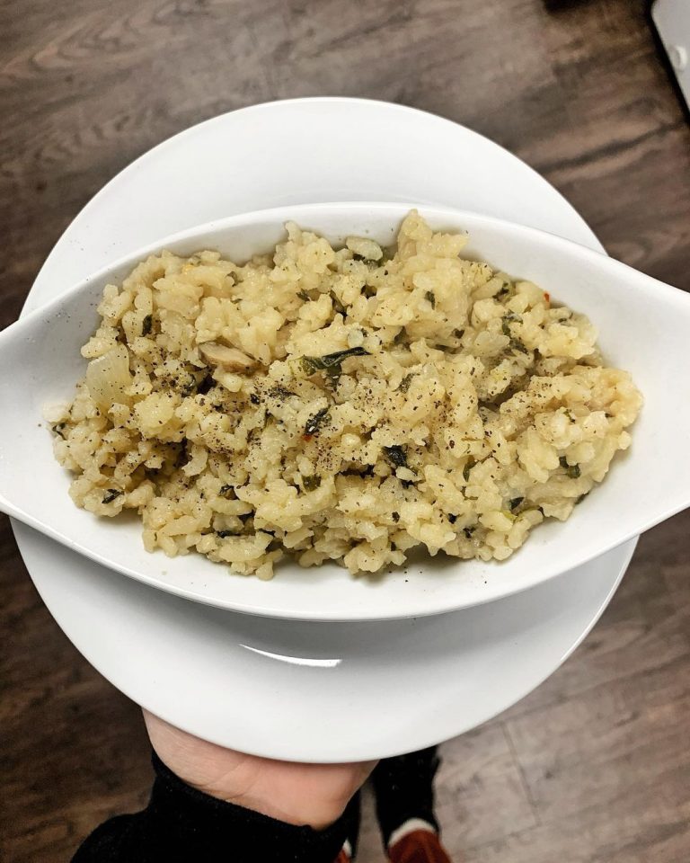 Homemade mushroom risotto with garlic and herbs  This was the creamiest and most…
