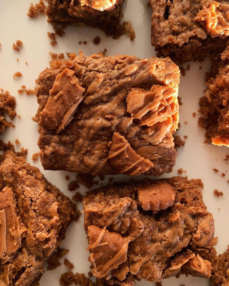 COOKIE BUTTER BLONDIES (vegan) 

Obsessed with these cookie butter blondies made…