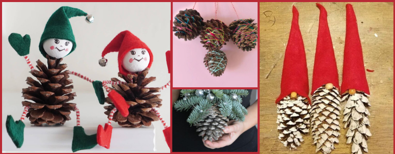 Pine Cone Decoration Crafts for Christmas