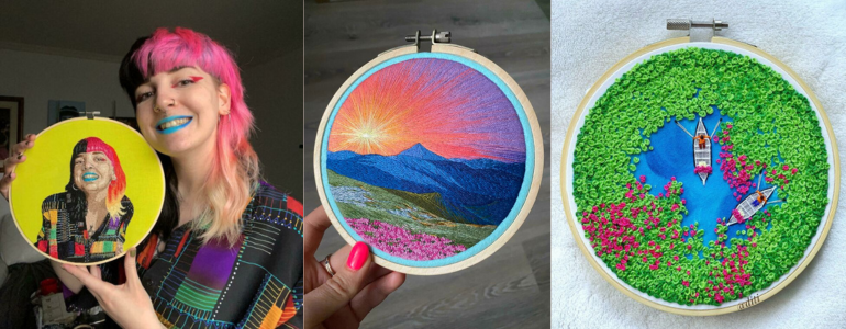 Stunning Embroidery Artwork as Decorative Items for Displays