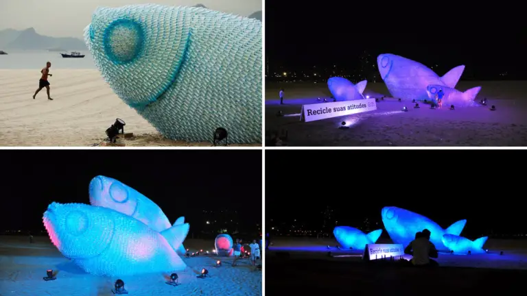 Impressive Fish Art from Repurposed Plastic Bottles