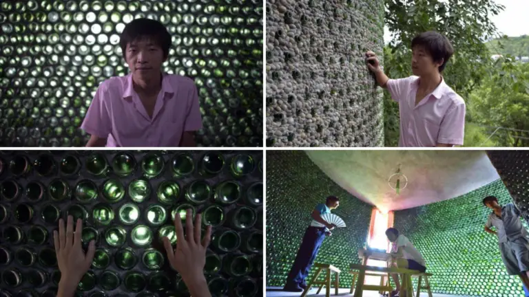 Green Building: Chinese Architect Uses 8,500 Beer Bottles for his Creative Reuse Project